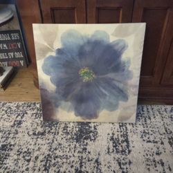 Canvas Blue Flower Picture!