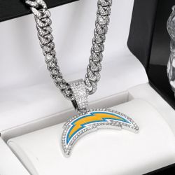 Chargers Cuban Chain & Pendant