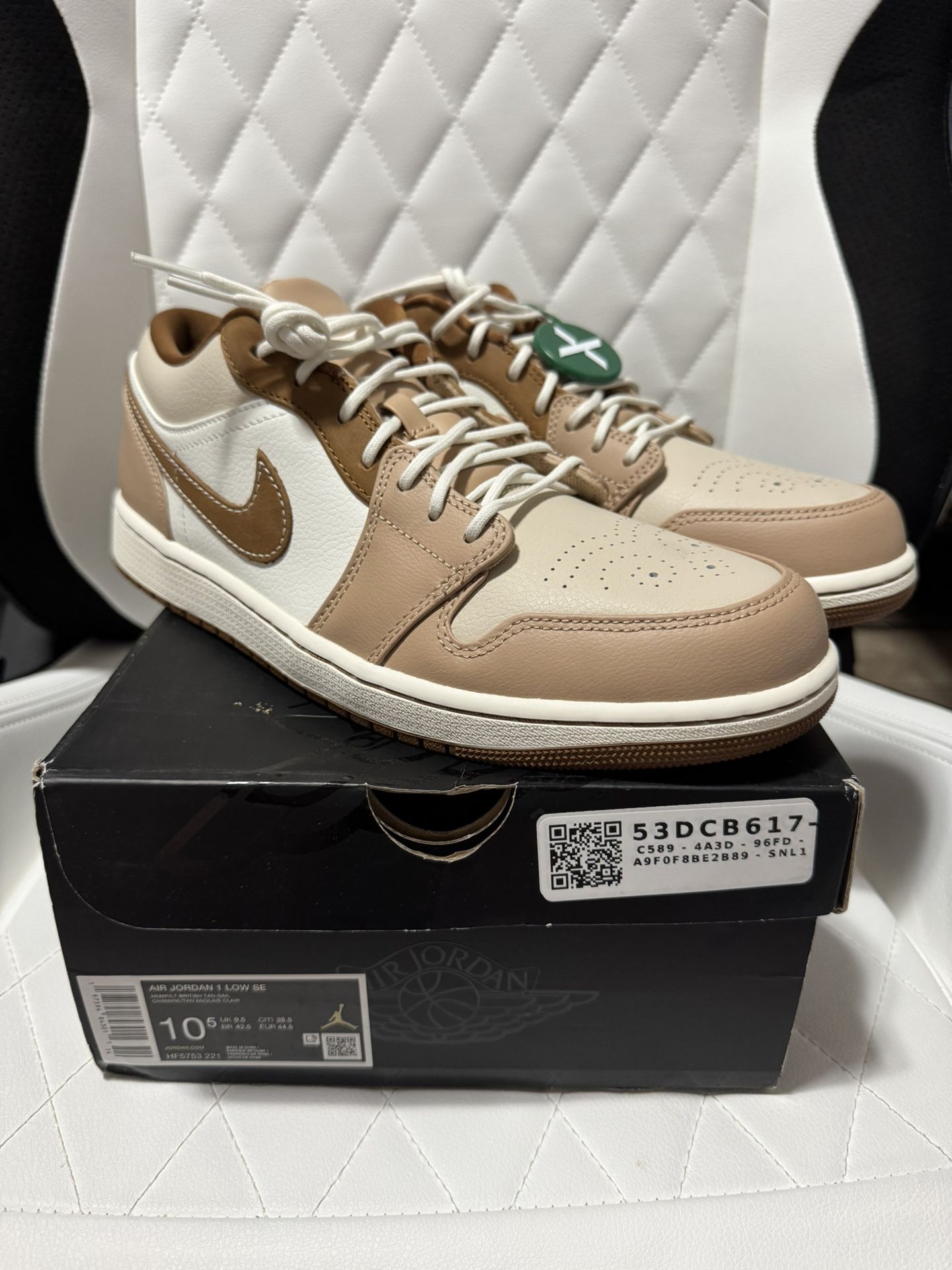 Jordan 1 Low Hemp Oatmeal Size 10.5