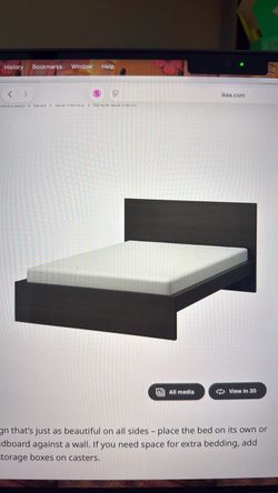 Black IKEA Malm bedframe