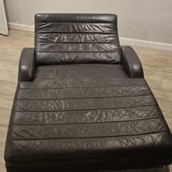 Brown Leather W Schilling Coaster made  In Germany