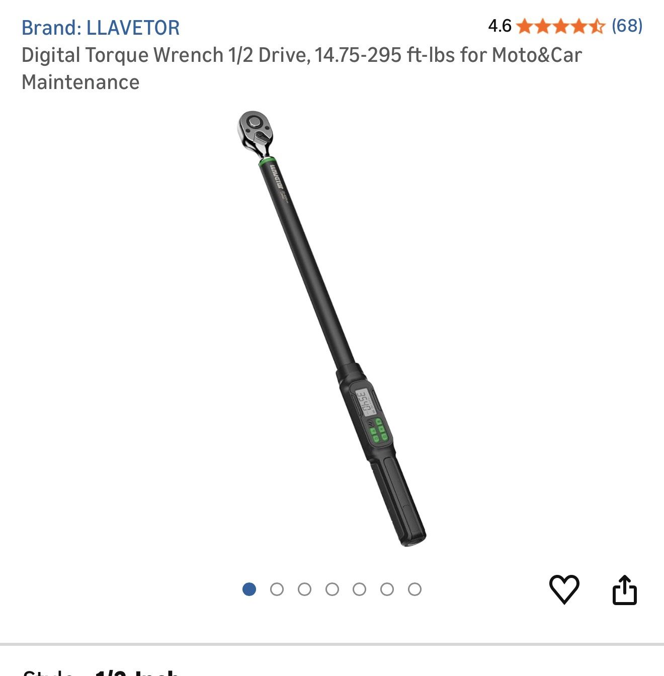 LLAVETOR Digital Torque Wrench (1/2-Inch)