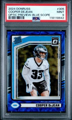 2024 Donruss Cooper Dejean Optic Preview Blue Scope Psa9