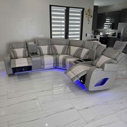 ELECTRIC RECLINER SOFA WITH LED LIGHTS ‼️SPECIAL OFFER‼️