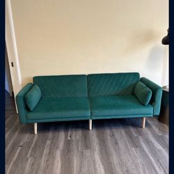 Green Velvet Futon