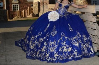 Blue xv dress