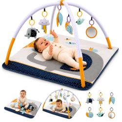 Brand New Baby Play Mat for Babies 0-6 Months, Baby Gym Mat & Tummy Time Mat