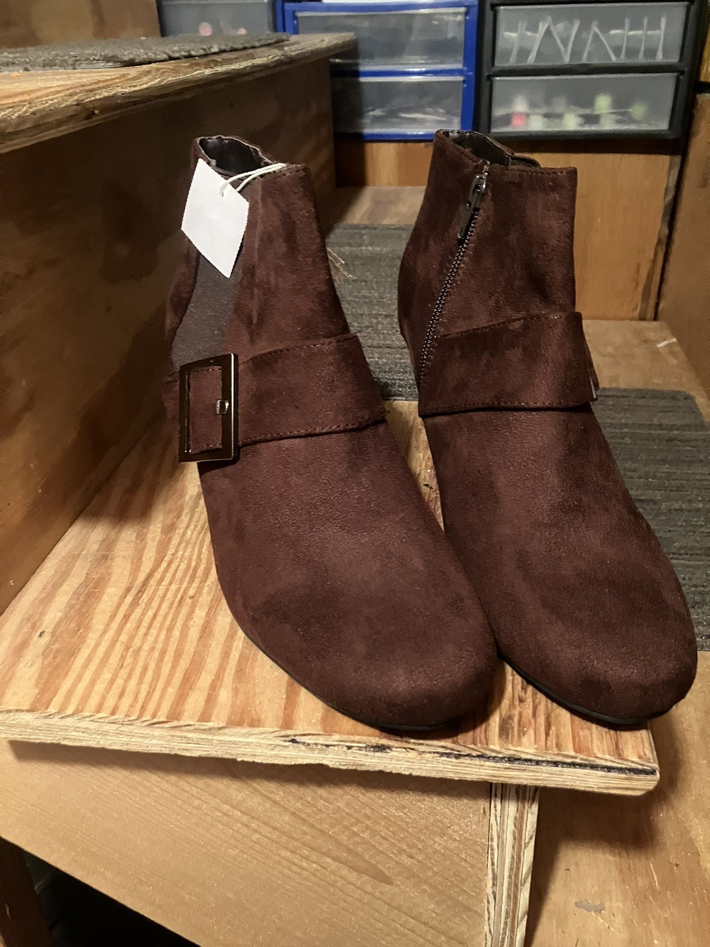 Ankle Suade Boots Size 9 NWT