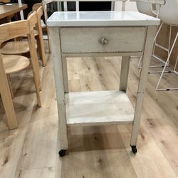Vintage Enamel Side Table