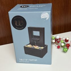 Contemporary Accent Black Tabletop Fountain