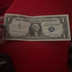 1$ series 1957  blue seal note ( SHIP ONLY) 