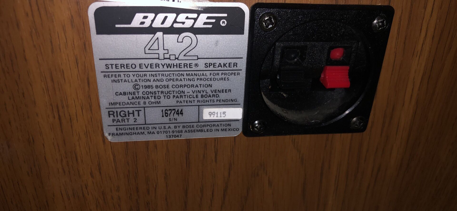 Bose 4.2 speakers