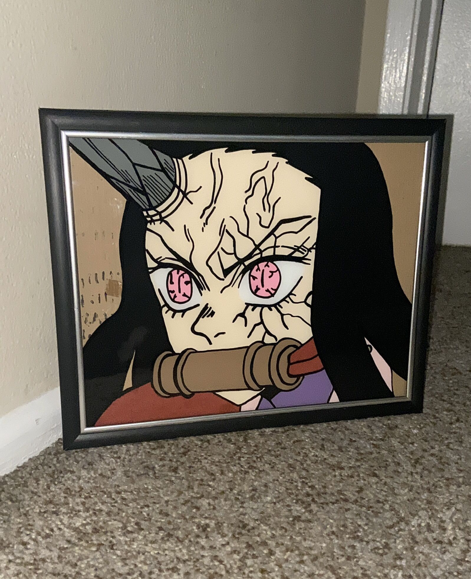 Glass Anime Painting Demon Slayer LOCATED IN COVINA