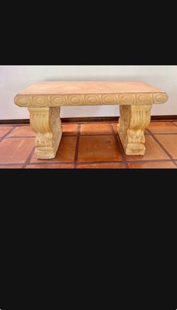 Decorative Stone Garden Bench