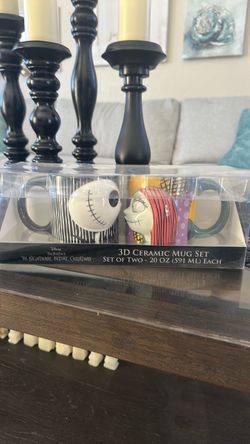 Nightmare Before Christmas 3D Ceramic Mug Set