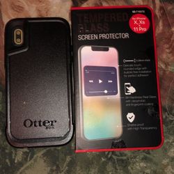 Iphone X Otterbox Case With Screen Protector 