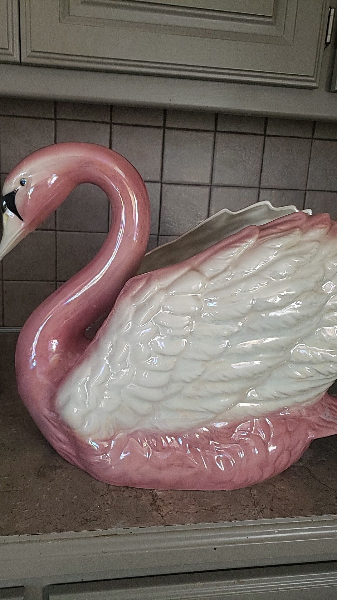 Ceramic swan