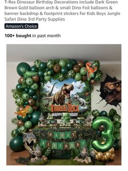 Dino party decorations
