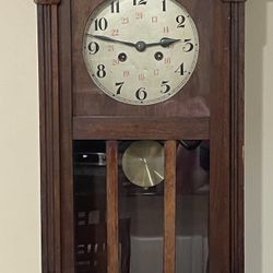 Antique German Wall Clock Military Face