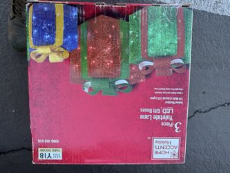3 Piece Yuletide Lane LED Gift Boxes 