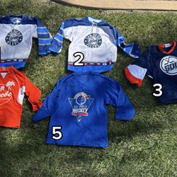 Children’s Hockey Jerseys Each One For 20$ (all Sold Individually Look In The Description)