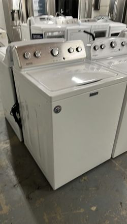 White Maytag Washer - Top Load, Large Capacity