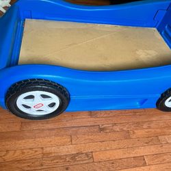 KIDS CAR Shaped Toddler BED Blue With Mattress