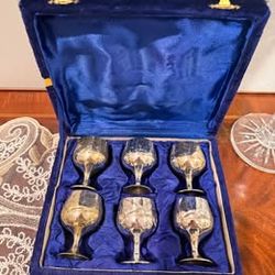 Kiddush Silver Plated Cups - 6pcs