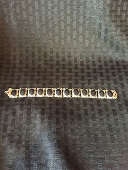 Silver plated black onyx bracelet