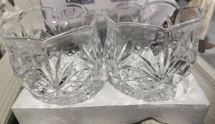 2 Crystal Candle Holders