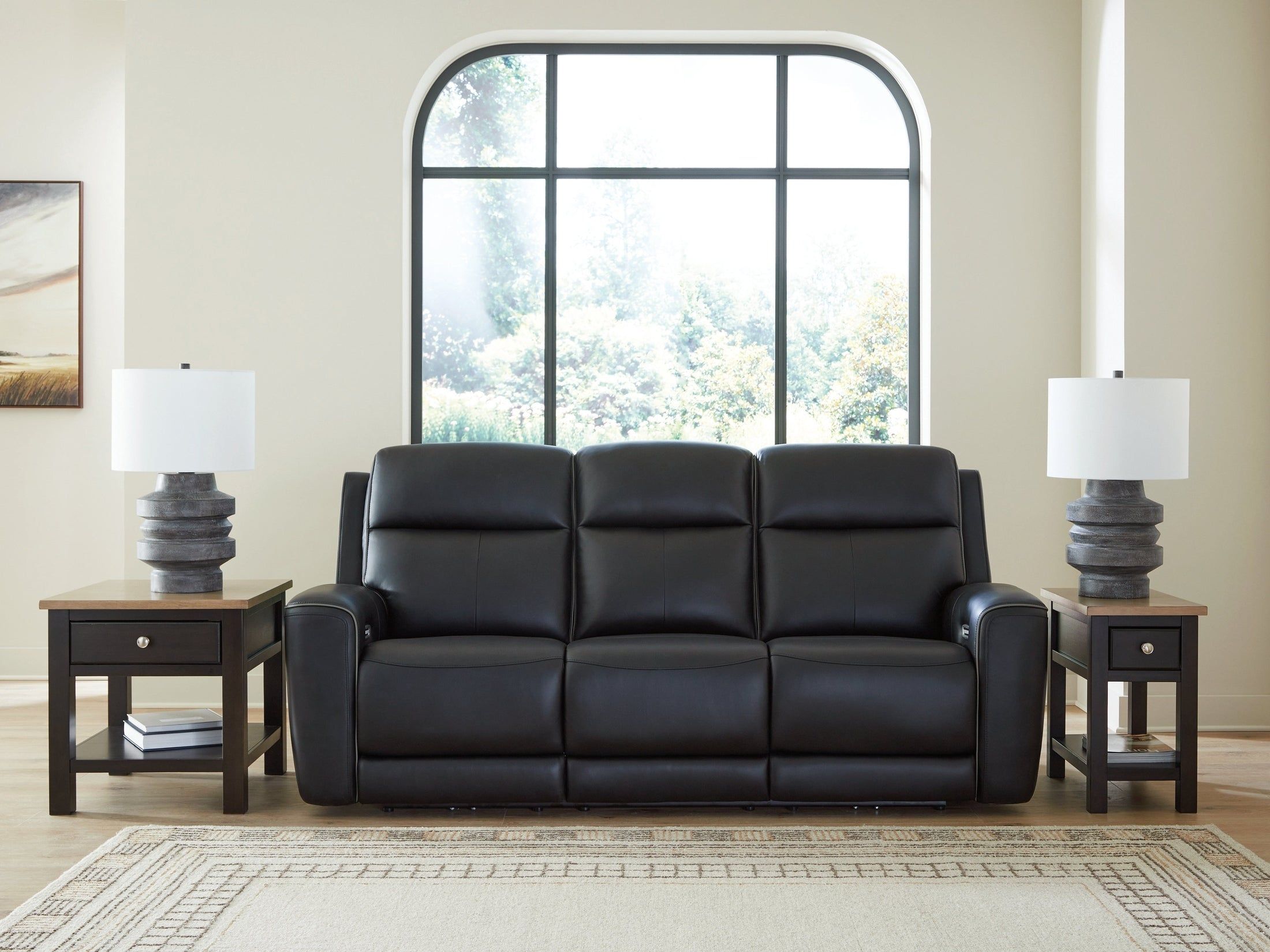 5Z-Comfort Onyx Power Reclining Sofa with ADJ Headrest