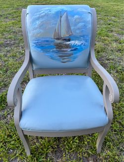 Custom Coastal Arm Chair