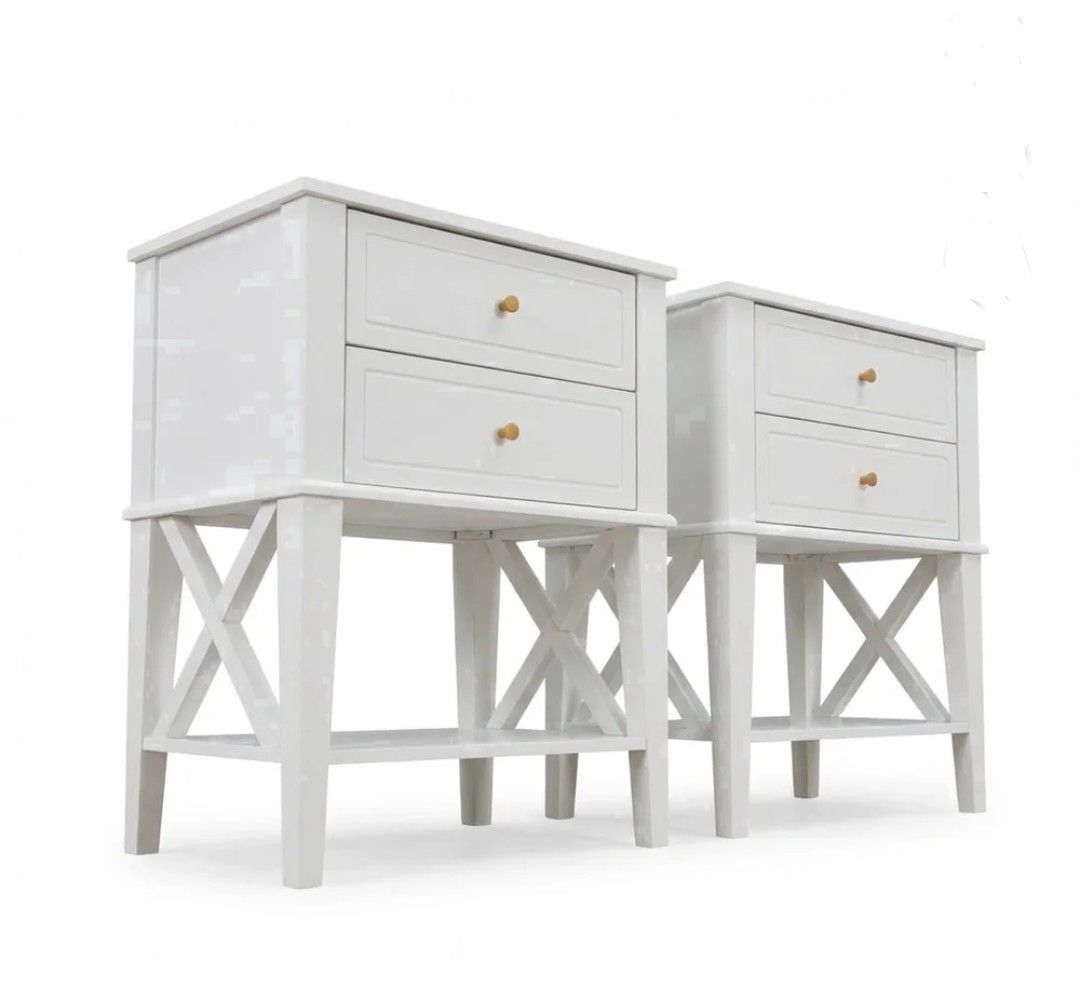 2 New Nightstands farmhouse style