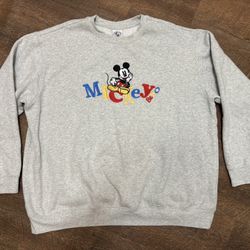 Disney, Mickey And Company Gray Crewneck Sweater