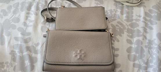 Tory Burch Gray Leather Crossbody Bag