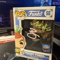 Freddy Funko As Peter Pan LE 4500 Double Autographed 