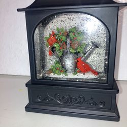 RAZ Imports Cardinal On Branch Globe Lantern Light Up 