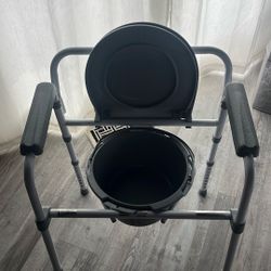 BRAND NEW Freestanding Portable Toilet For Bedside Or Over Top Of Home Toilet Which May Be Too Low!