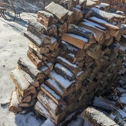 Cord Of Chopped And Dried Wood 