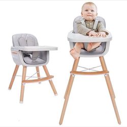 3 In 1 Wooden High Chair 