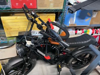 48V30Ah EBIKE WITH,FRONT CAMERA WITH SCREEN,BABY FRONT SEAT, BRAKE LIGHT , TURN SIGNAL ,HORN , AND 3 HELMETS included,