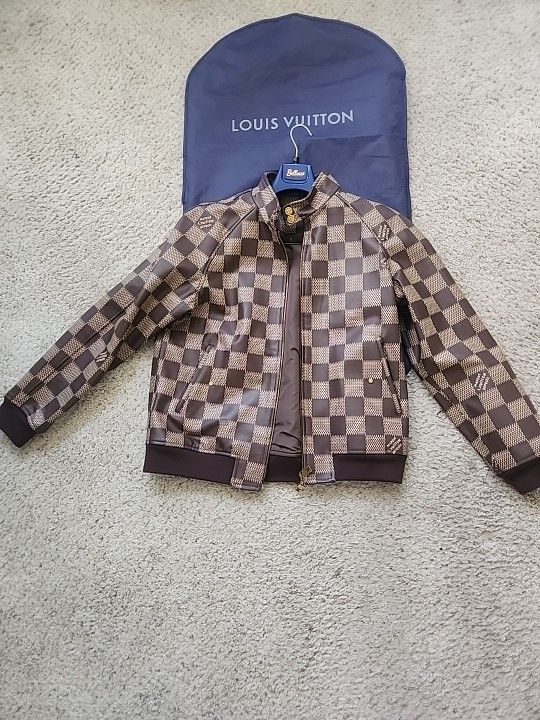 LV DAMIER LEATHER JACKET