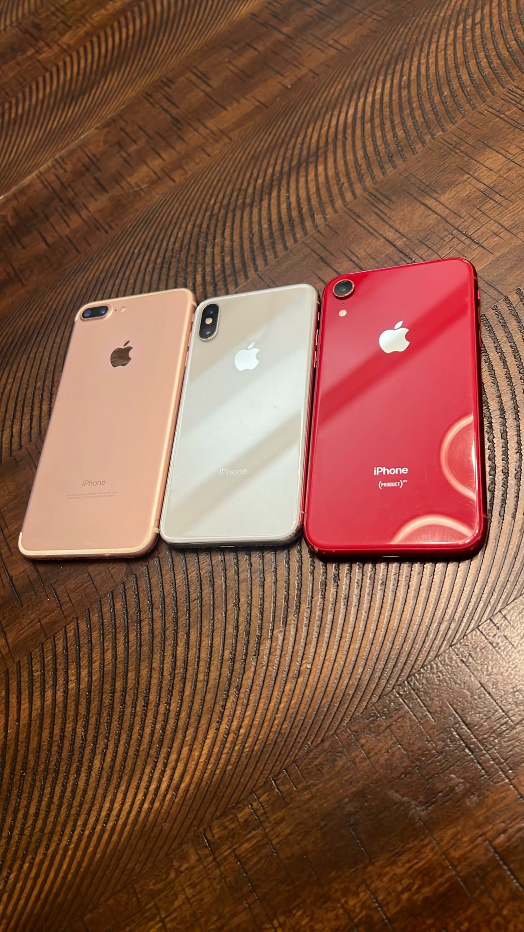 3 iphone bundle (XR, X, & 7+)