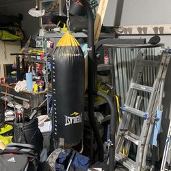 Bench Press And Punching Bag Stand