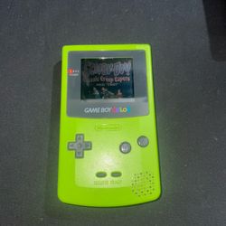 Nintendo Gameboy Color Kiwi With Scooby Doo Game