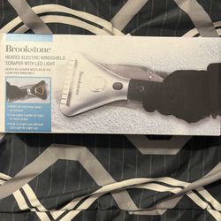 Brookstone Heated Electric Windshield Scraper with LED Light Snow Ice Melter