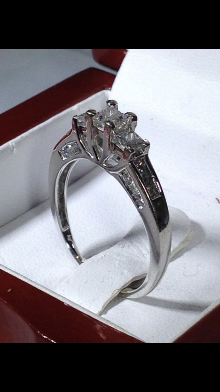 10k white gold diamond engagement ring 8.75