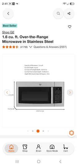 GE 1.6 Cu. Ft. Microwave