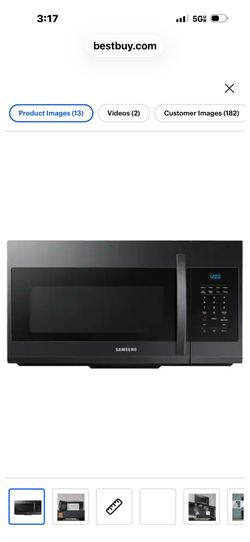 Box microwave over the range Samsung black stainless steel