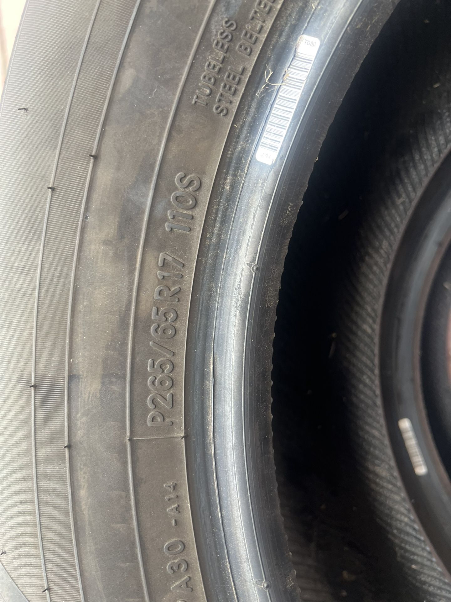 Tires P265/65 R17
